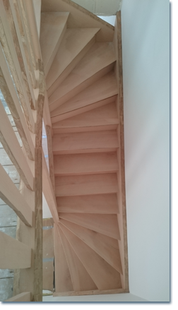 Trap uitgevoerd als boomstam - Bovenaanzicht